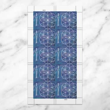 $1 Floral Geometry Stamps