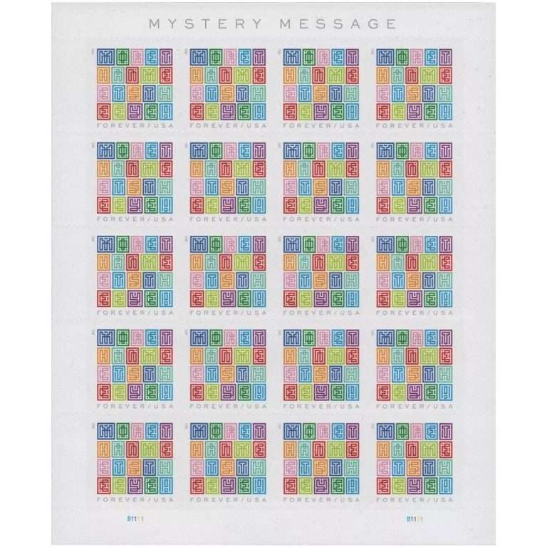 Mystery Message Forever Stamps