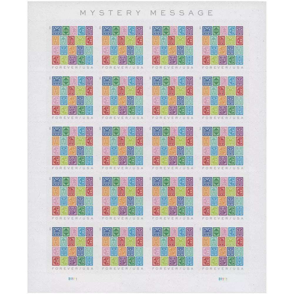 Mystery Message Forever Stamps