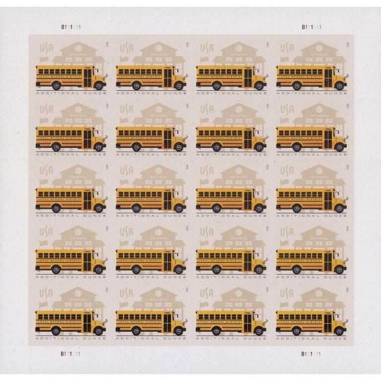 2023 School Bus forever stamps