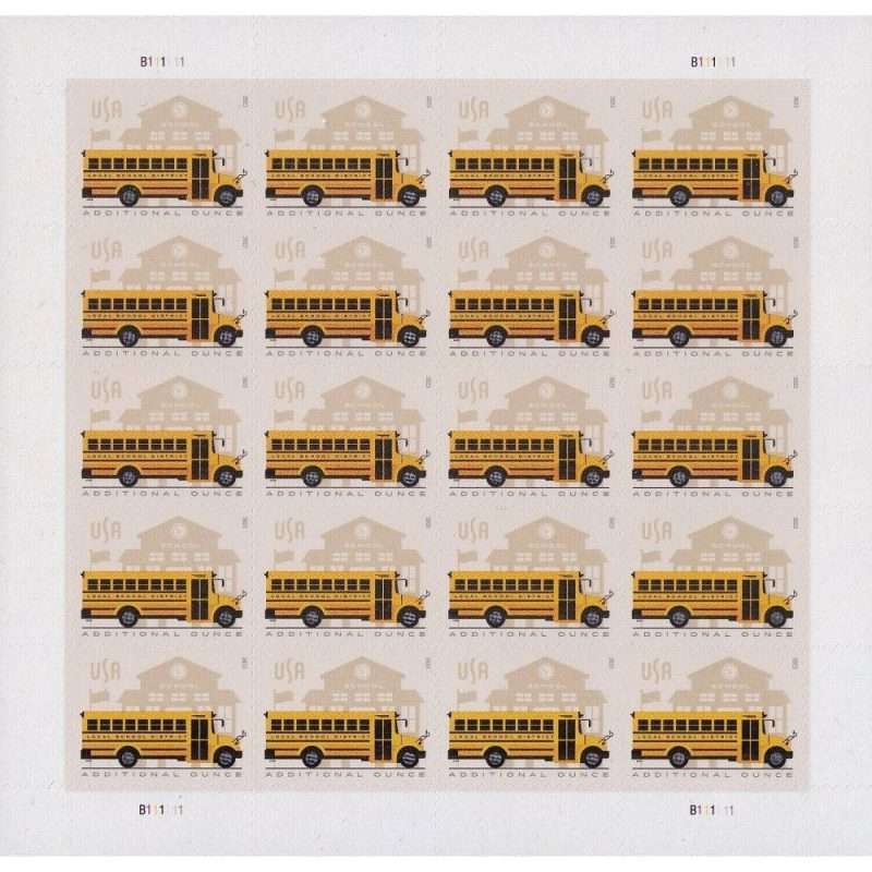 2023 School Bus forever stamps