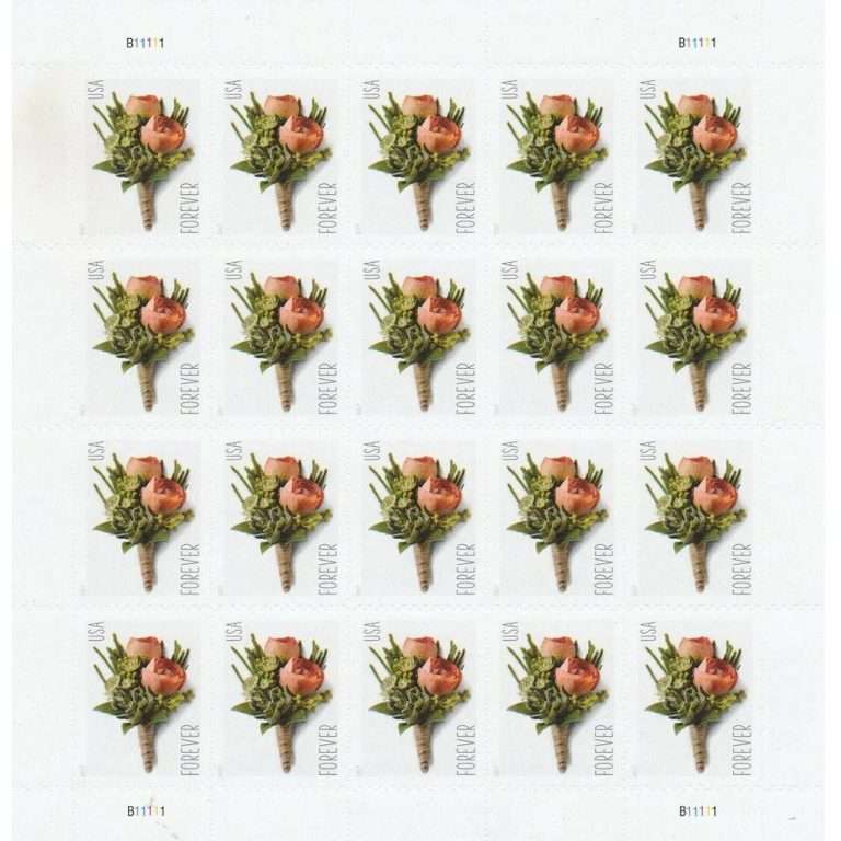 2017 Wedding Series Celebration Boutonniere Forever Stamps