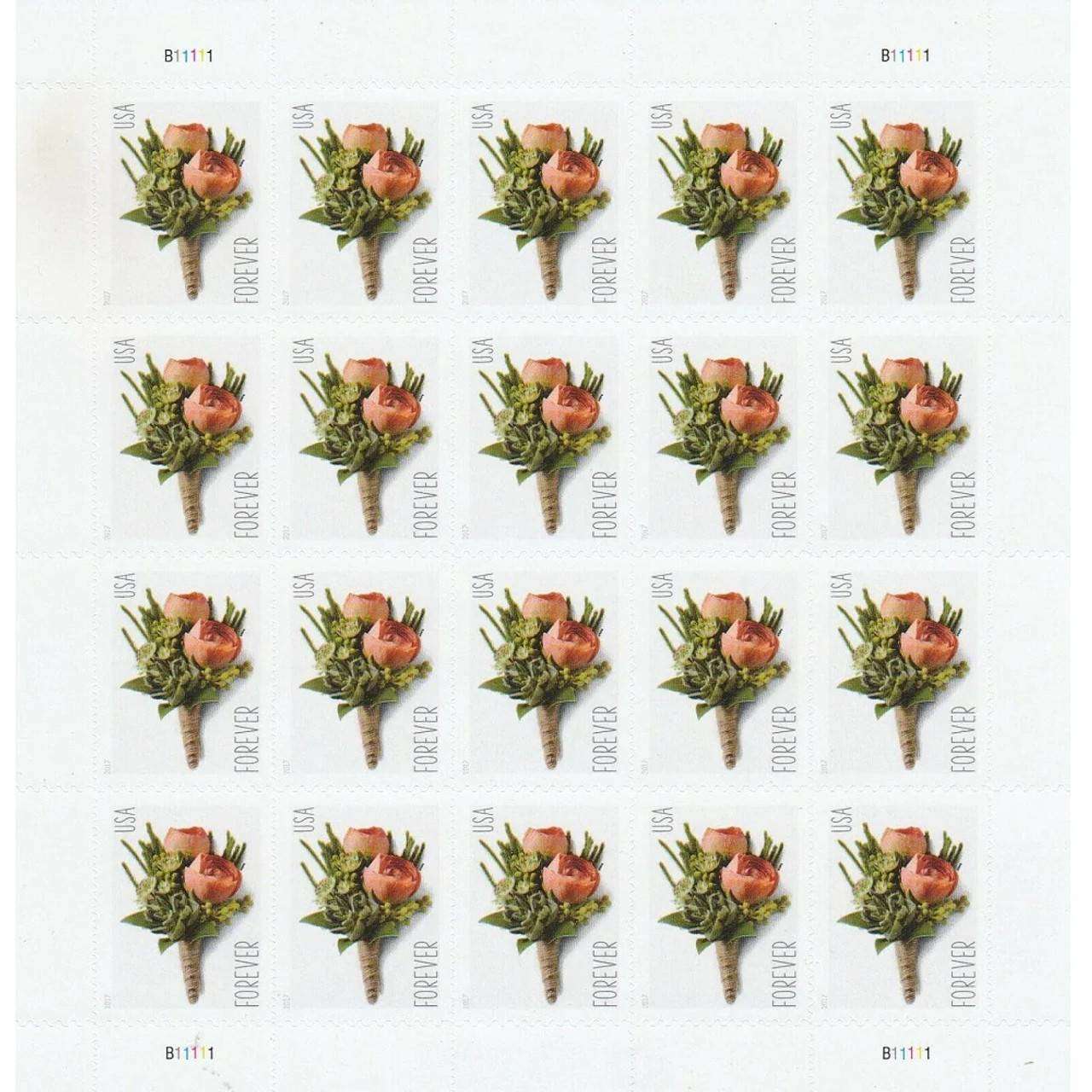 2017 Wedding Series Celebration Boutonniere Forever Stamps