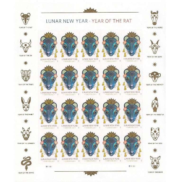 Lunar New Year Of The Rat 2020 Stamps