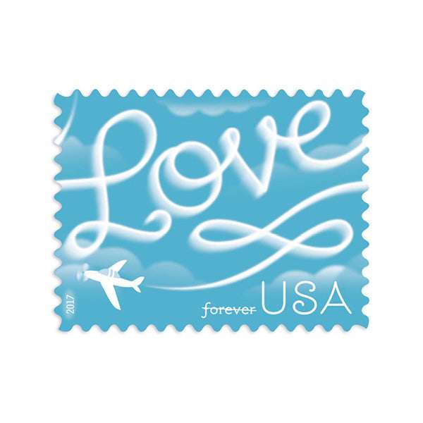 2017 Love Series: Airplane Skywriting Love Forever First Class Postage Stamps