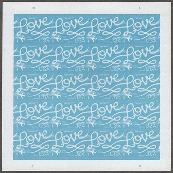 2017 Love Series: Airplane Skywriting Love Forever First Class Postage Stamps