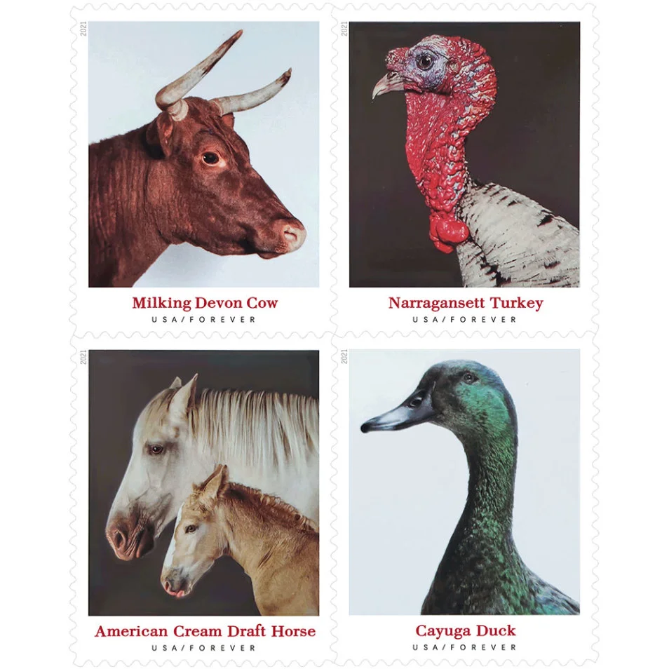 2021 Heritage Breeds Forever Stamps