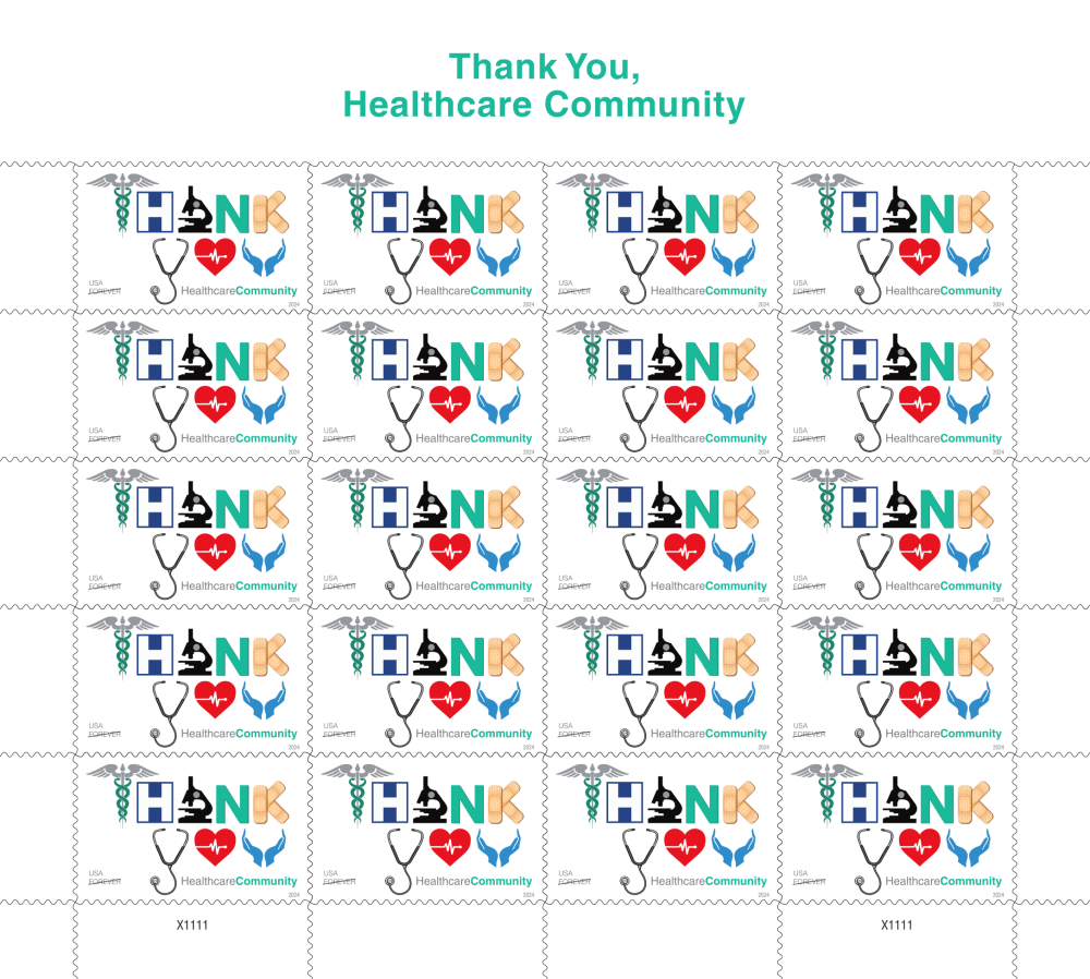Thank You, Healthcare Community 2024 Stamps