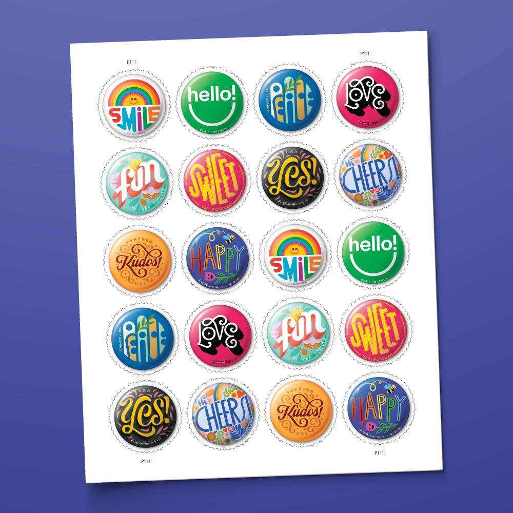Pinback Buttons 2024 Stamps