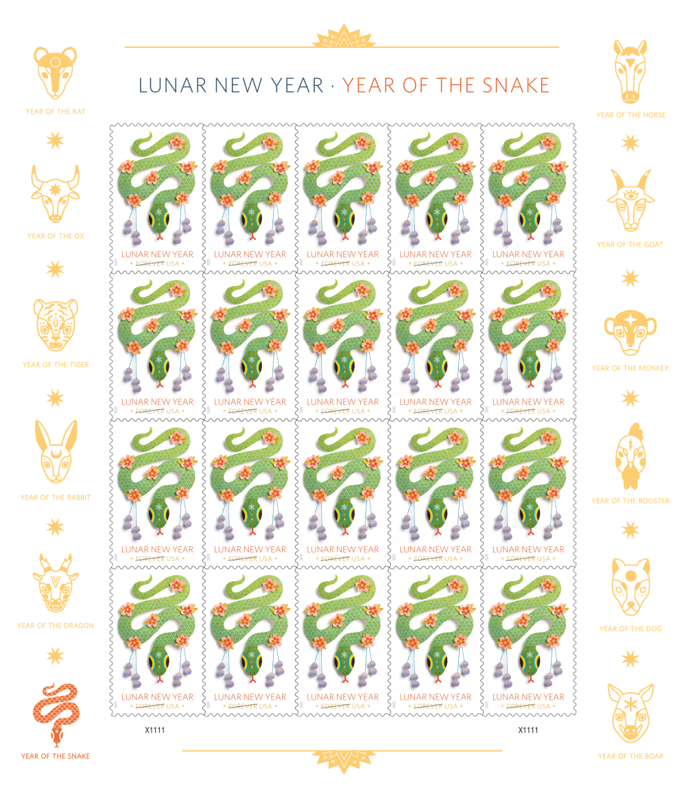 Lunar New Year - Year of the Snake Stamps