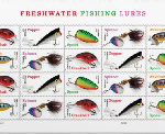 2025 Freshwater Fishing Lures Forever Stamps – 100 Stamps