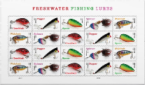2025 Freshwater Fishing Lures Forever Stamps – 100 Stamps