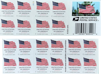 2025 U.S. Flag Forever Stamp Books – 100 Stamps