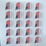 2025 U.S. Flag Forever Stamp Sheets – 100 Stamps