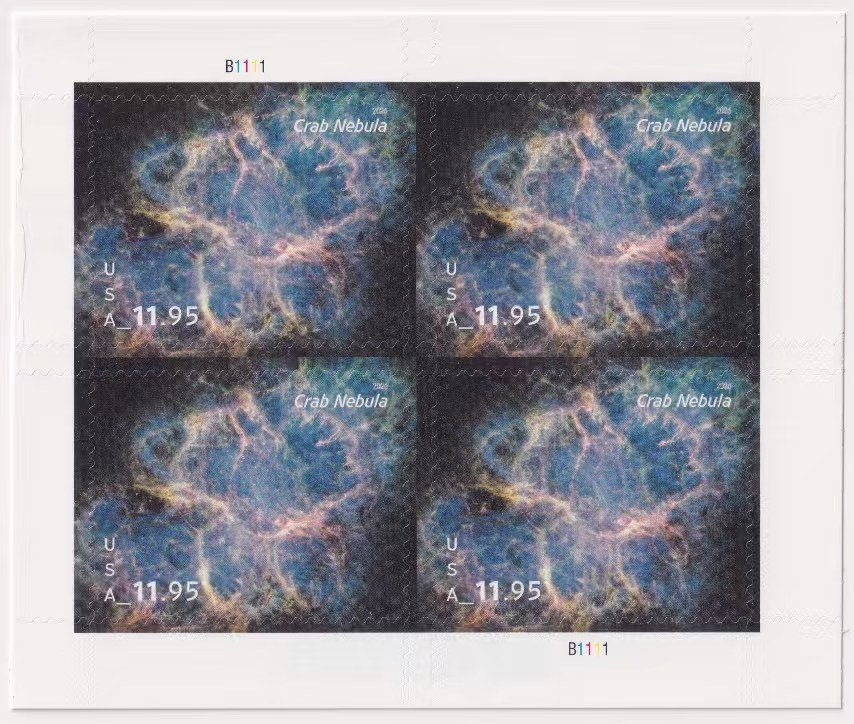 2026 Crab Nebula Priority Mail Stamps – 20 Stamps