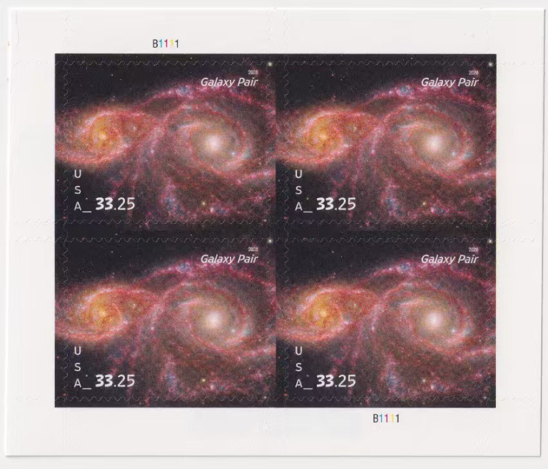 2026 Galaxy Pair Priority Mail Express Stamps – 20 Stamps