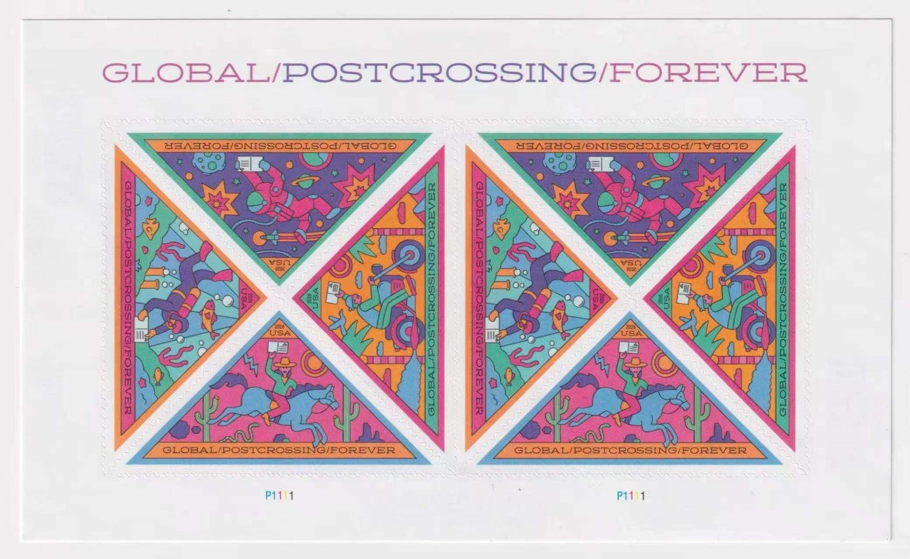 2026 Postcrossing Global Forever Stamps – 40 Stamps